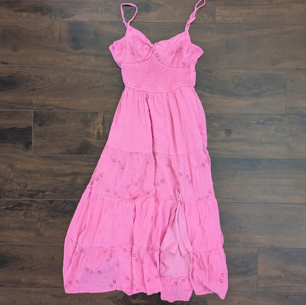 Hollister Pink Long Summer Dress - Picture 1 of 5